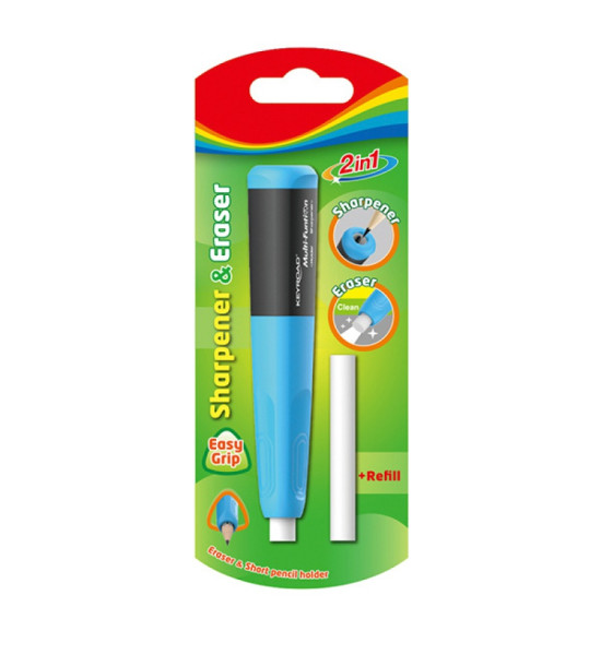 Borrador y Sacap., 2 en 1, Tipo Lapiz, Blister x 1 Und.